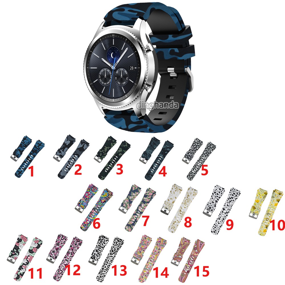 Dây đeo thay thế chất liệu silicon nhiều hoạ tiết thời trang cho Samsung Gear S3