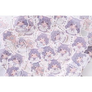 Sticker dán trang trí DIY Chibi Girl NEW