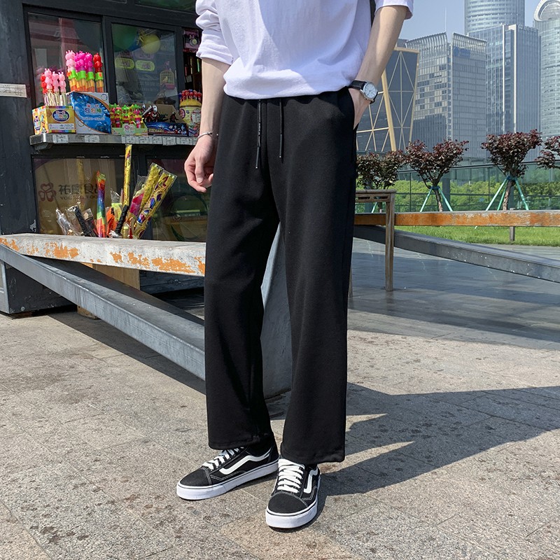 Quần dài ống rộng kiểu dáng thể thao thời trang mùa hè cho nam | BigBuy360 - bigbuy360.vn