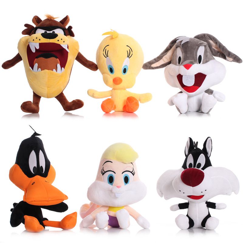 20-30cm Tunes Bugs Toy Bunny Plush Tweety Bird Coyote Daffy Duck Dolls for Kids Christmas Birthday Gifts
