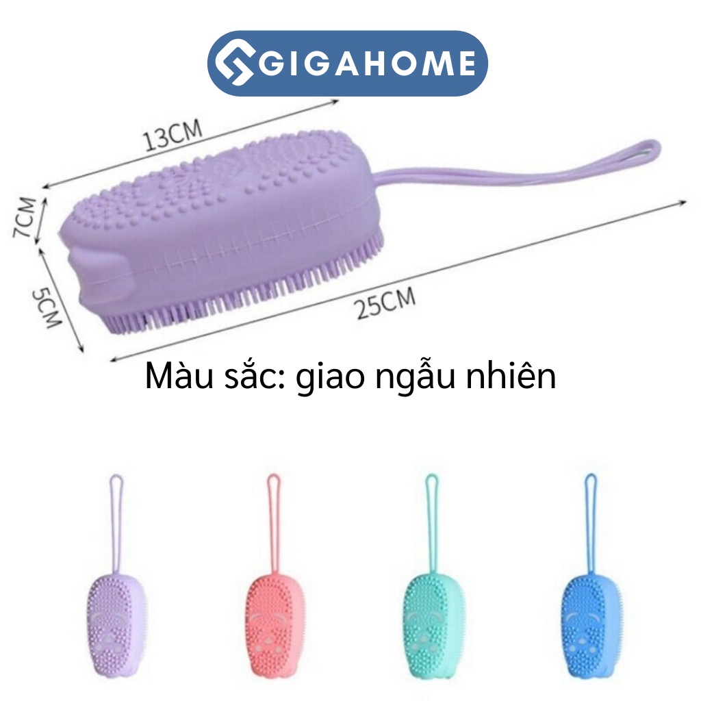 Bông Tắm Silicone Tạo Bọt Massage, Tẩy Da Chết 2 Mặt Hình Chuột GIGAHOME 9743