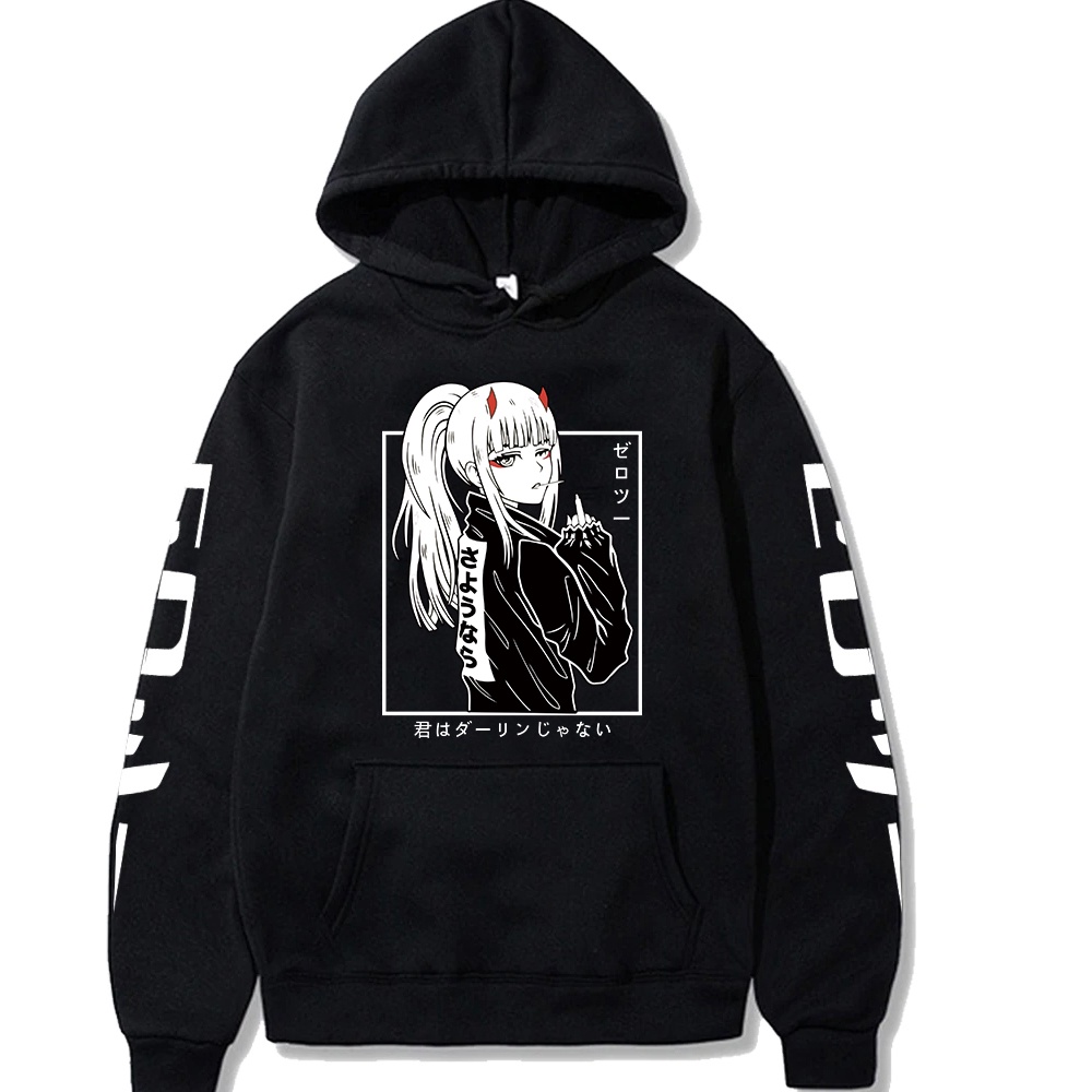 Áo Hoodie In Hình Anime Darling In The Franxx Zero Two Phong Cách Hip Hop Đường Phố 2022 Cho Nam Và Nữ