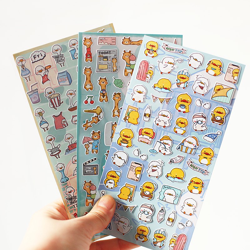 Miếng TO sticker hình dán CUTE, Dễ thương dùng trang trí dán sổ, vở, cặp sách, dán laptop, dán mũ bảo hiểm