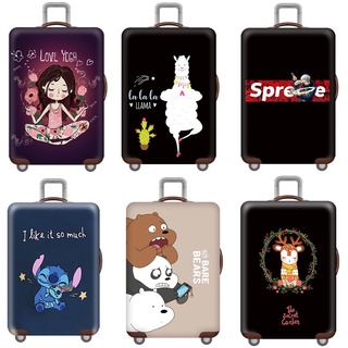 Túi bọc vali size 18, 20, 22, 24, 26, 28 inch vải thun co giãn tốt- in hoạ tiết 2 mặt- khoá kép, áo trùm vali cao cấp