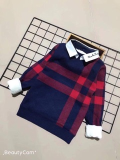 Áo len kèm cổ sơ mi ( 20-27kg)