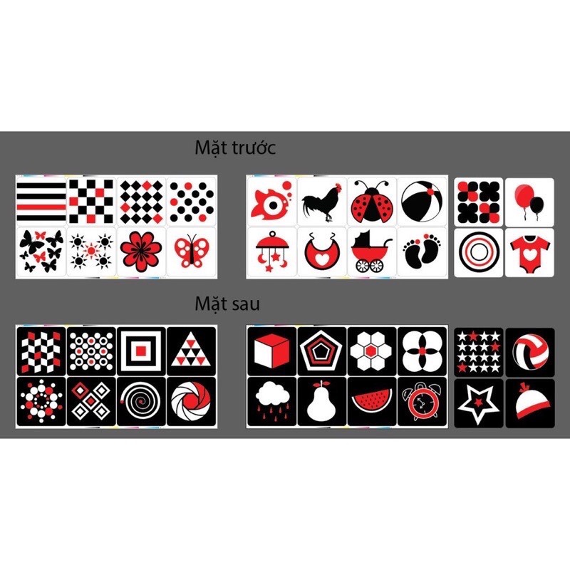 Sách - Thẻ Flash Card Việt Hà Kích Thích Thị Giác Cho Bé Từ 0-1 Tuổi Theo Phương Pháp Giáo Dục Sớm