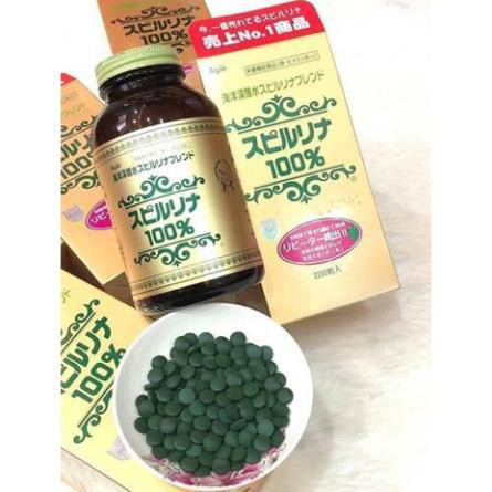 Tảo Xoắn Spirulina 2200 Viên Nhật Bản (Tem Đỏ)