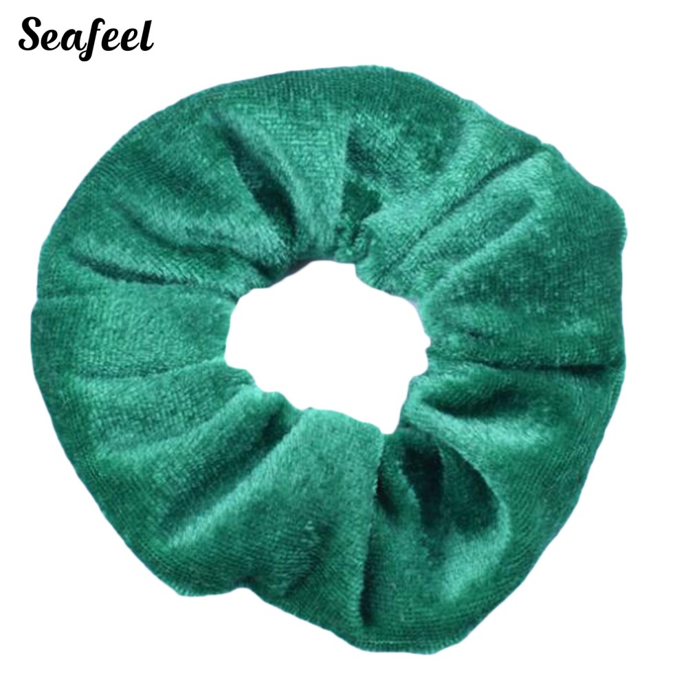 Dây Buộc Tóc Co Giãn Màu Trơn Cho Nữ