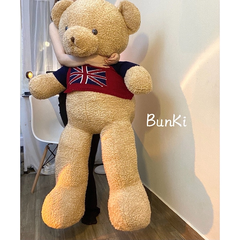 GẤU BÔNG TEDDY LITTLE ANGEL 140CM BE VÀNG CAO CẤP BUNKI