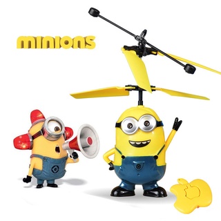 Đồ chơi cho bé, doraemon, minion, mèo hello kitty bay cảm biến - máy bay minion cảm biến hồng ngoại xinh xắn