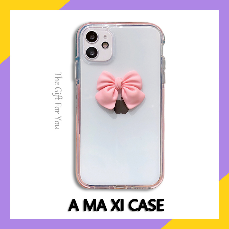 Ốp Điện Thoại Silicon Trong Suốt Hình Nơ Đáng Yêu Cho Iphone 12 11 Pro Max Xs Max Xr 6s 8 7 Plus | BigBuy360 - bigbuy360.vn