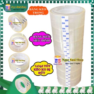 COMBO 3 CUỘN BĂNG KEO TRONG SIÊU DÍNH NHỎ 0.4CM  - CUỘN BĂNG DÍNH TRẮNG TRONG