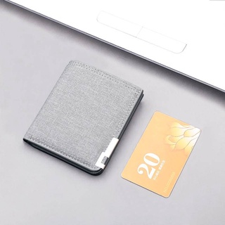 Ví Ngắn Bằng Vải canvas Siêu Mỏng Đa Năng Dành Cho Nam Giá Đỡ