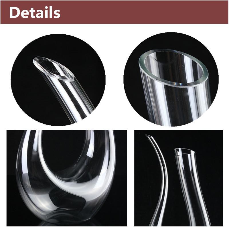 Bình thủy tinh pha lê đựng rượu vang hình chữ U độc đáo cao cấp