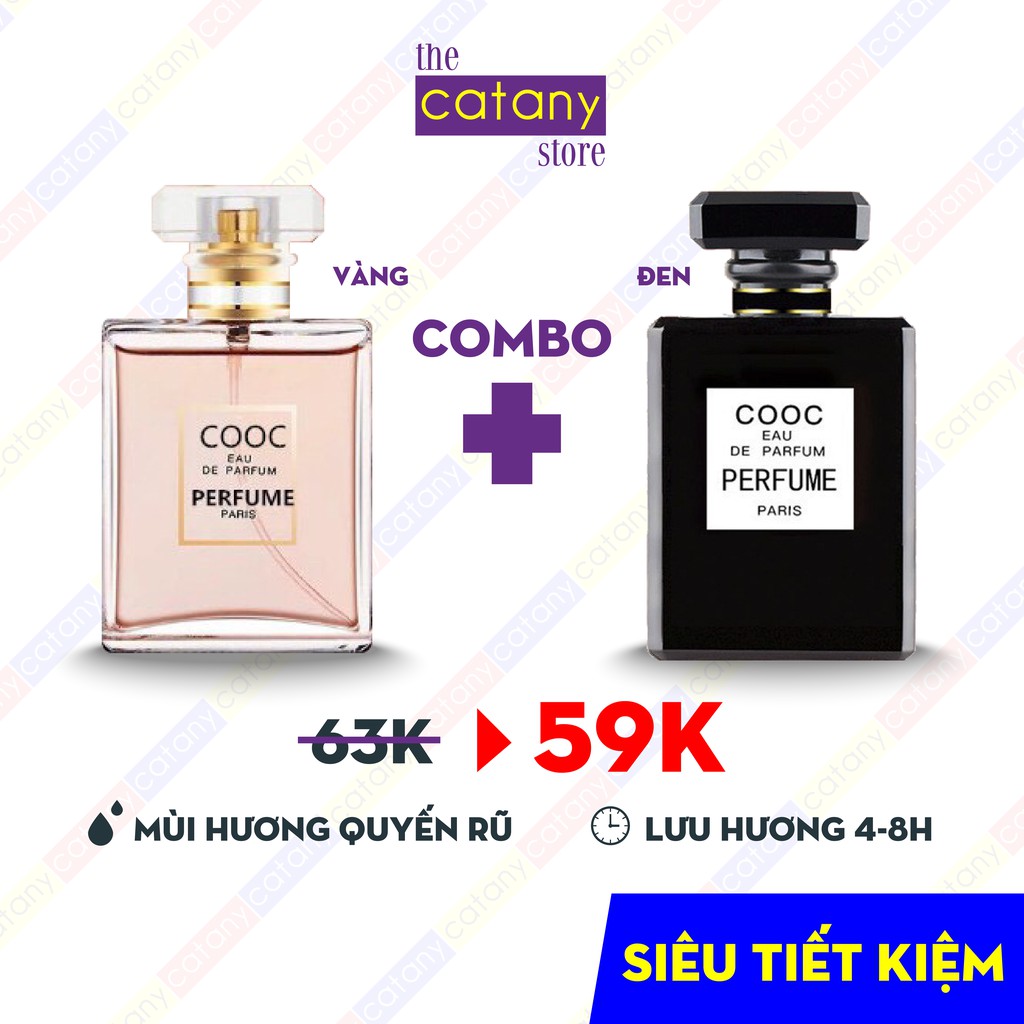 Combo 2 chai nước hoa nữ CO.OC EAU DE PARFUM PARIS 50ML THANH LỊCH TƯƠI TRẺ QUYẾN RŨ