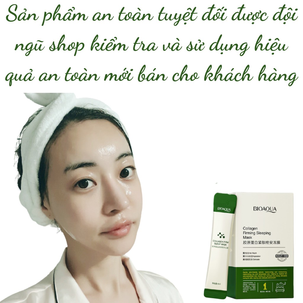 1 Gói Mặt nạ ngủ dưỡng ẩm trắng da thạch collagel cấp nước giúp nâng cơ mặt BIOAQUA nội địa trung | BigBuy360 - bigbuy360.vn