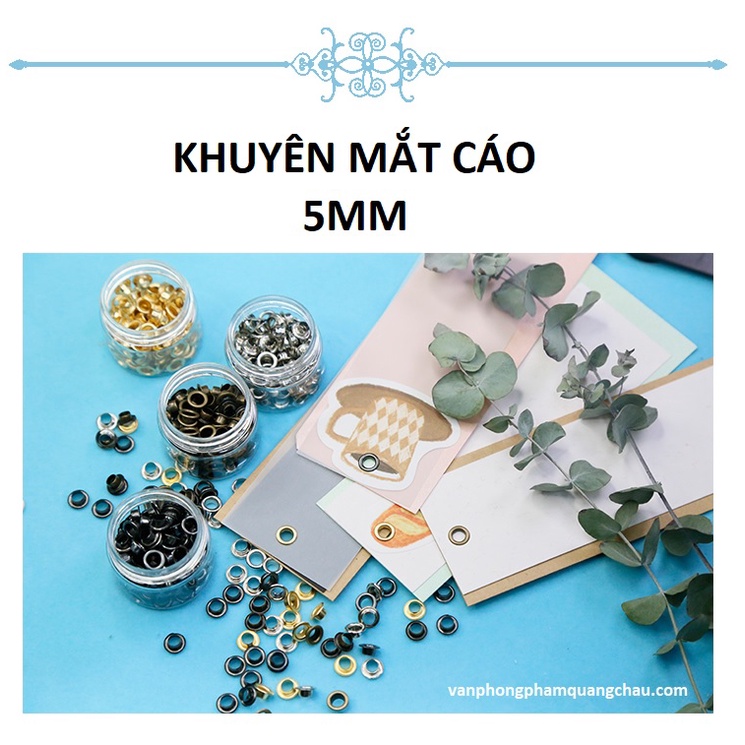 Khoen mắt cáo size 5mm - Đinh tán lỗ (20 chiếc)