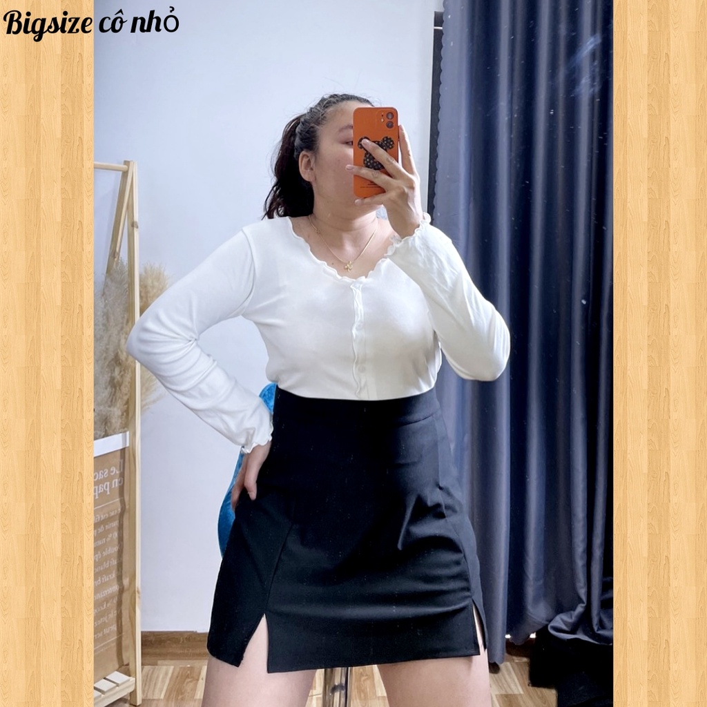 Áo Thun Kiểu Croptop Tay Dài Bigsize Cổ Tim Cúc Giả Chất Thun Borib Cao Cấp Tôn Dáng Ôm Body MÃ A20