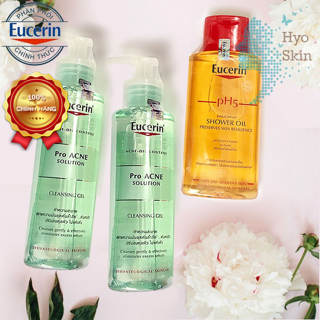 [CHÍNH HÃNG] Gel Rửa Mặt Dành Cho Da Mụn, Loại Bỏ Nhờn Ngừa Mụn EUCERIN PRO ACNE SOLUTION CLEANSING GEL