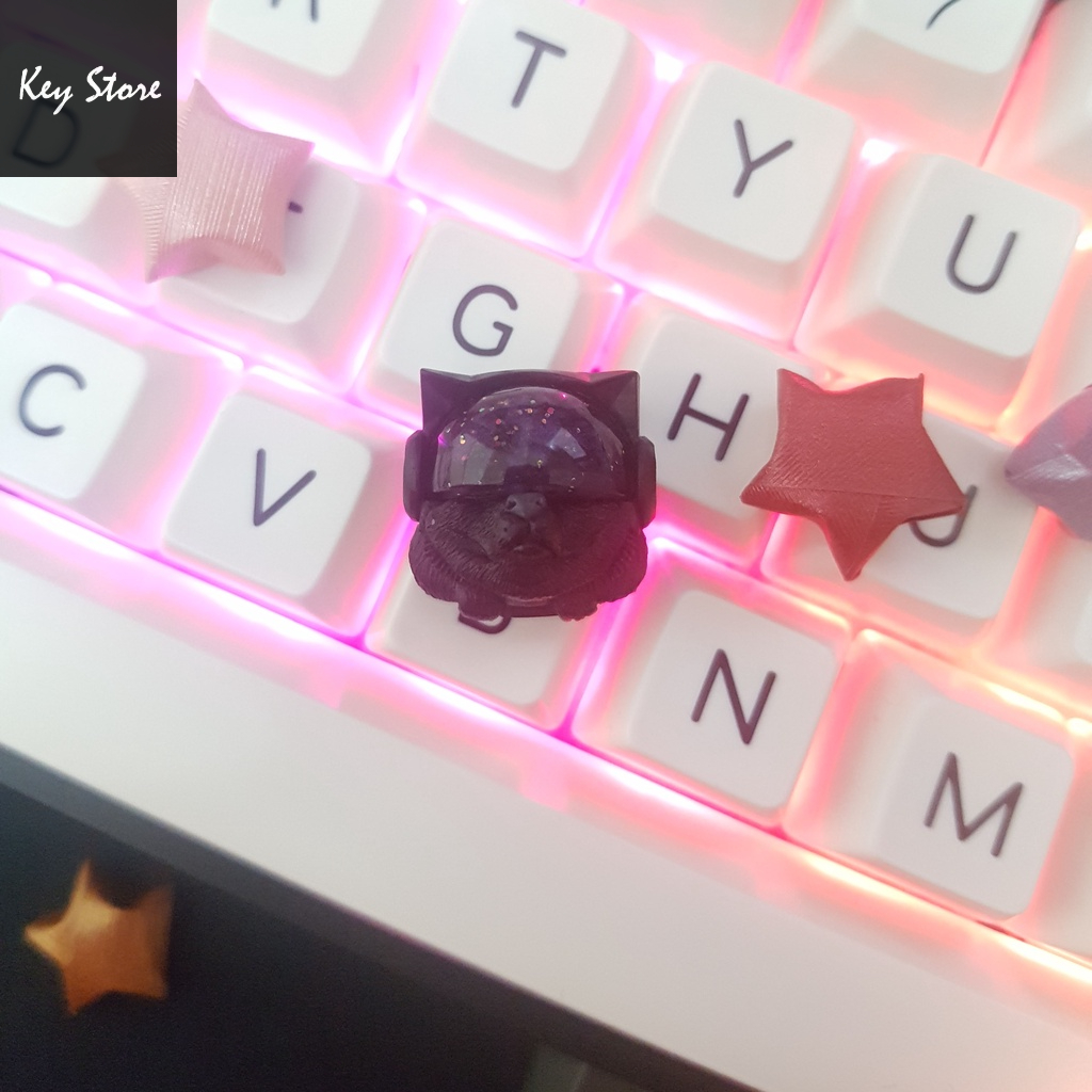 Nút bàn phím cơ artisan keycap sirius màu đen