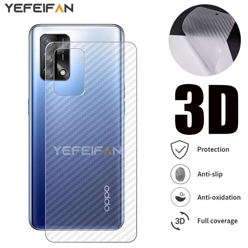 Miếng Dán Sợi Carbon Bảo Vệ Mặt Sau Cho Oppo Reno 6z 6 5z 5 4z 4 Pro 4g A74 5g A16 A93 A94 A92 A52 A72 A91 A31