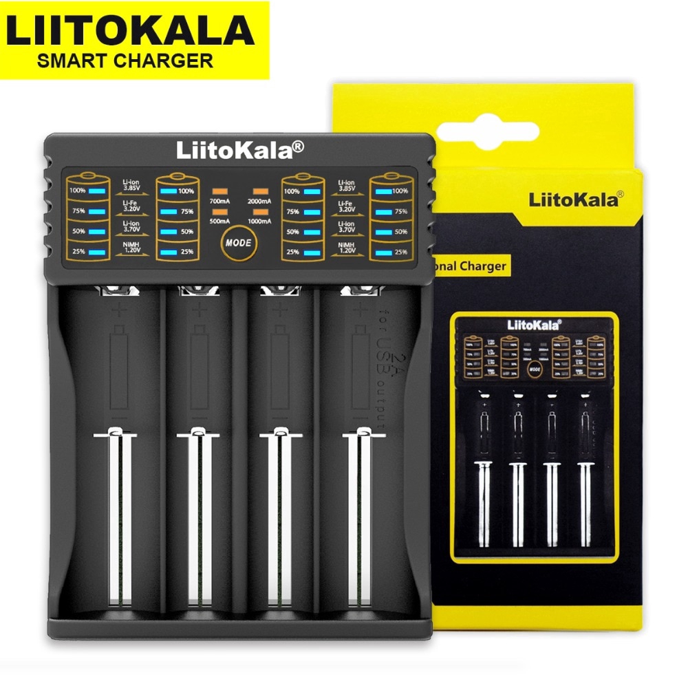 Bộ Sạc Pin Thông Minh Liitokala Lii-402 Lii-202 100 18650 NiMH lithium