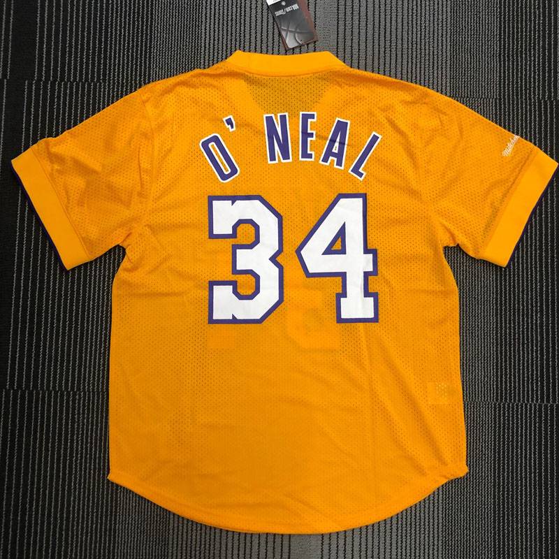 Áo Thun Bóng Rổ Nba L.A.Lakers Oneal No.34 Cho Nam Và Nữ