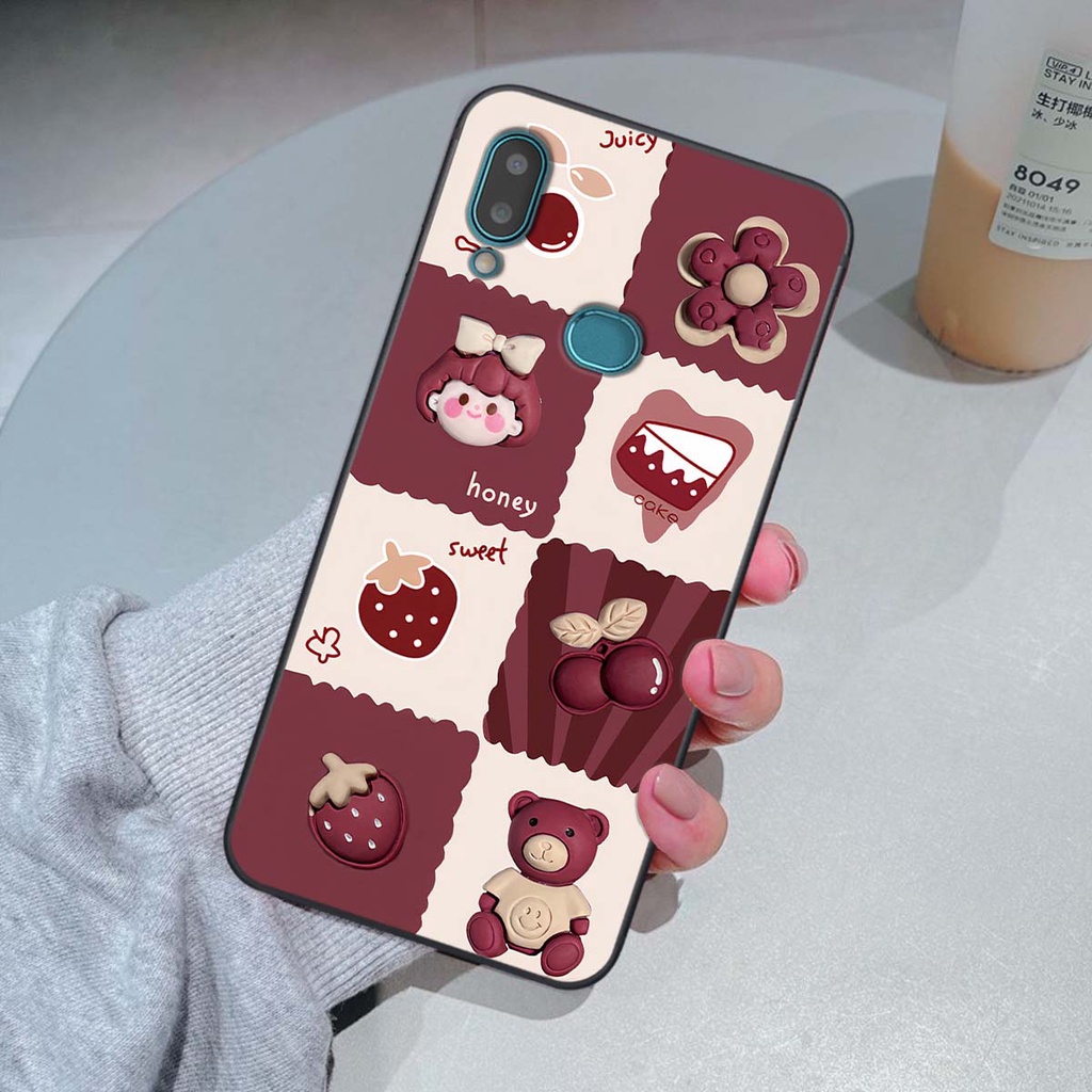 Ốp Samsung A10s in hình trái tim, caro kẹo ngọt đầy cá tính siêu đẹp siêu chất