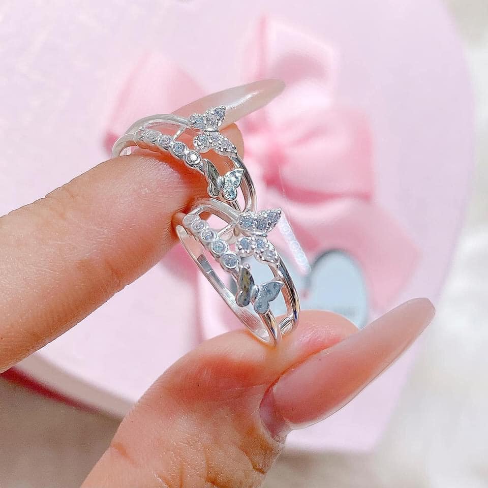 NHẪN BƯỚM CỰC XINH CHO BẠN NỮ- NHẪN BẠC TA