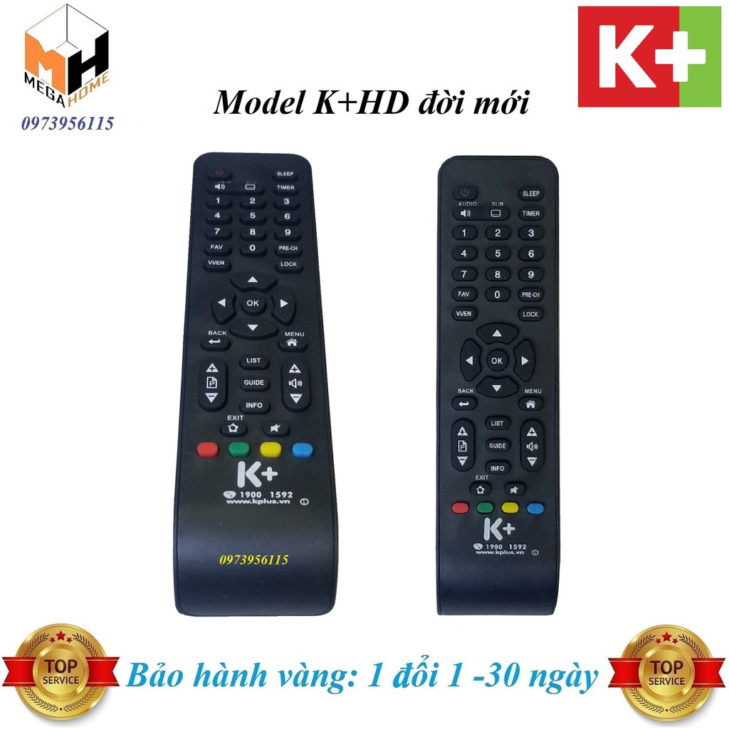 Điều khiển đầu thu K + chính hãng full mẫu