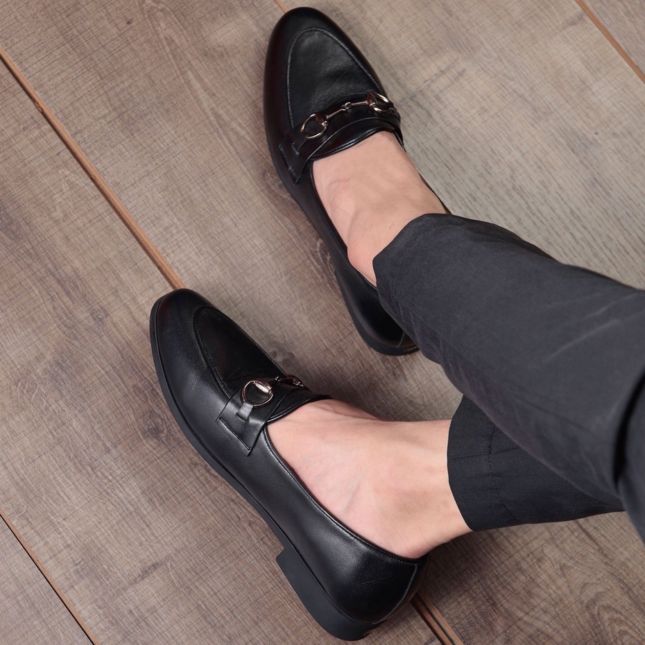 Giày lười nam cao cấp da thật bh 12 tháng kiểu dáng Horsebit Loafer  - Mã T06