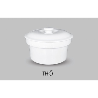 Thố sứ trắng chưng yến hiệu CK