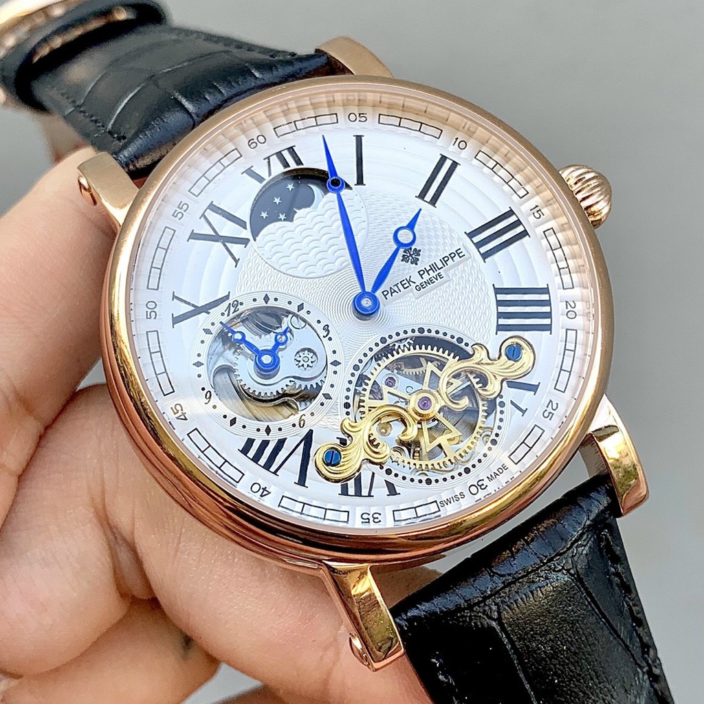 Đồng Hồ Nam Patek Philippe PA33 Hàng hiếm Case 42mm Mặt TRẮNG Máy cơ Automatic Nhật