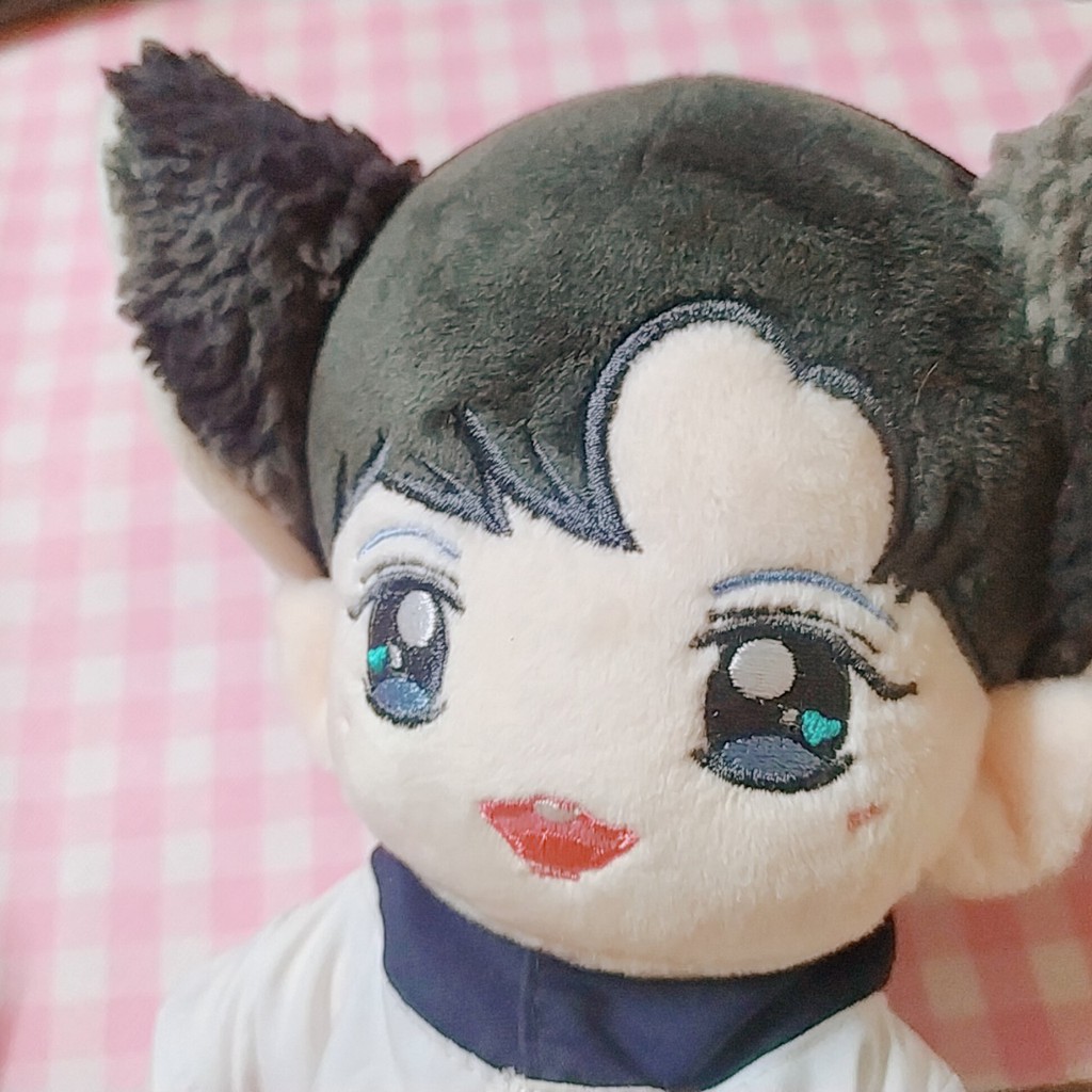 Tai Sói Xám Giả Lông Cho Doll 20cm