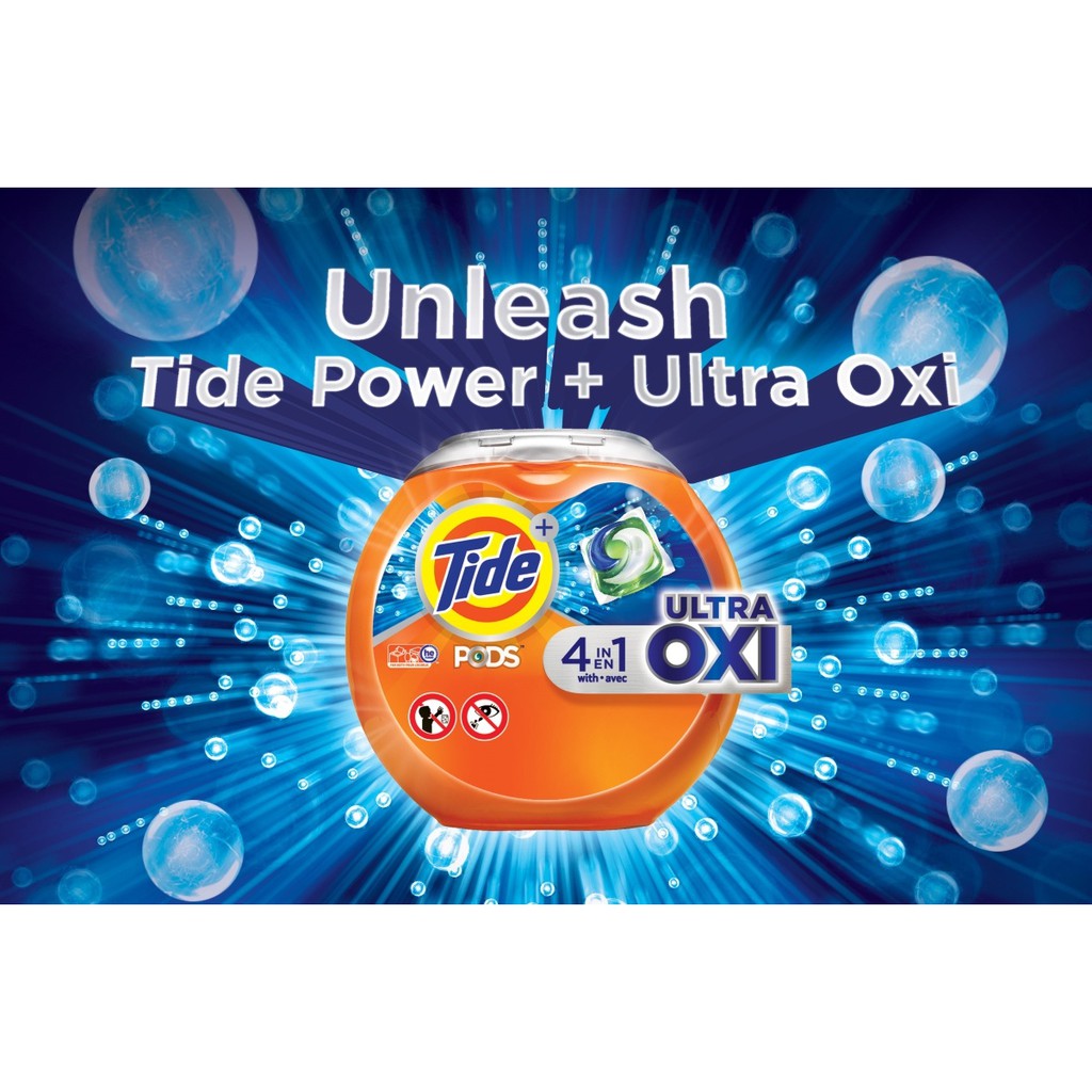 [TÁCH LẺ 1 TÚI] Viên Giặt Tide Pods 4in1 [ULTRA OXI] - Túi 773g - Gồm 26 Viên Giặt Tide Của Mỹ