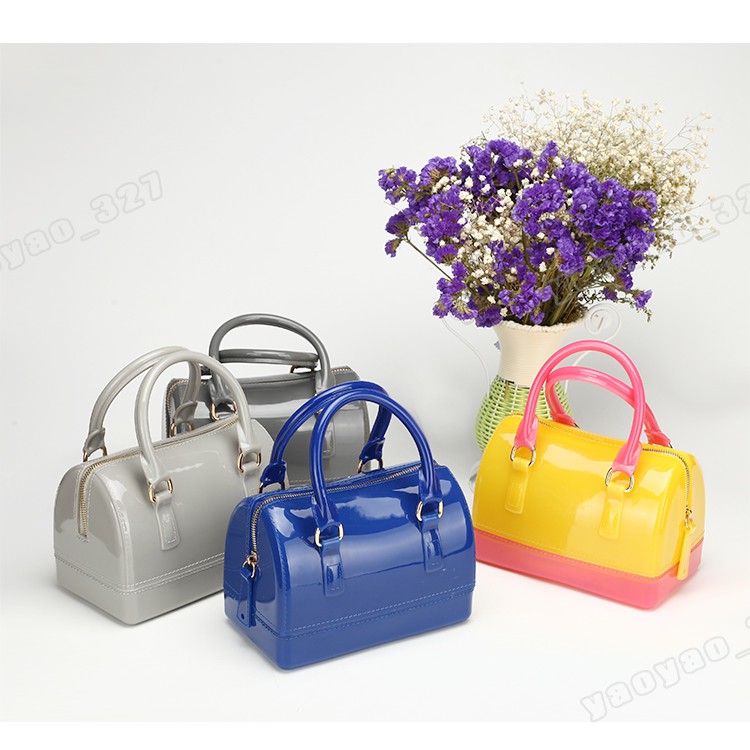 Túi trống nhựa jelly PVC size mini 18 nhiều màu