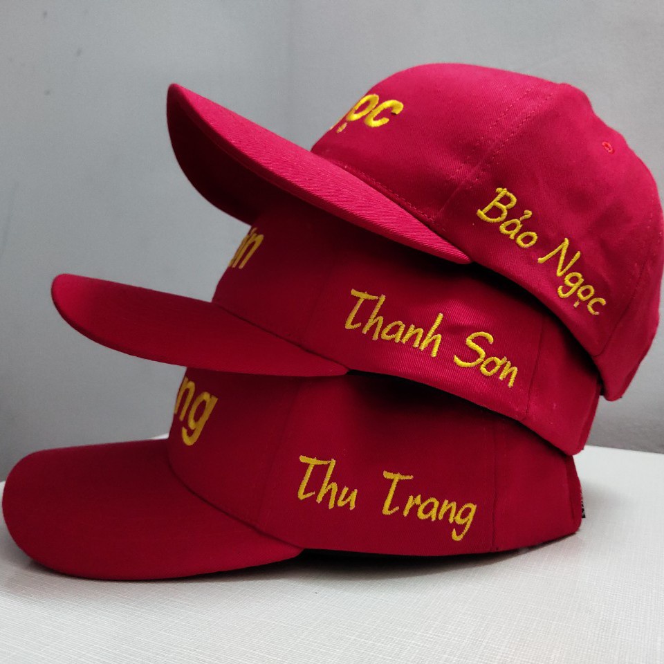 Nón Mũ Lưỡi Trai Nam Nữ Thêu Chữ Theo Yêu Cầu Đẹp Phong Cách