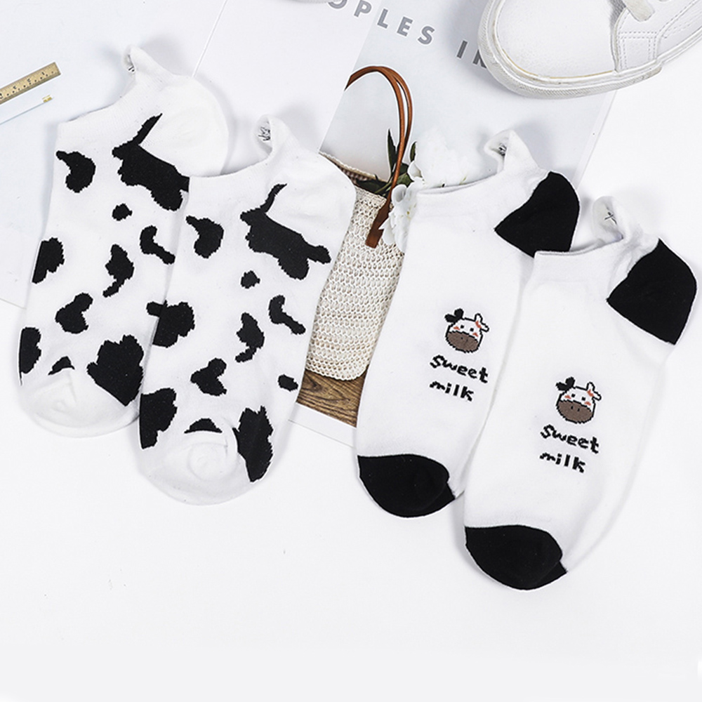 Vớ Cotton Họa Tiết Hoạt Hình Vui Nhộn Thời Trang Cho Nữ