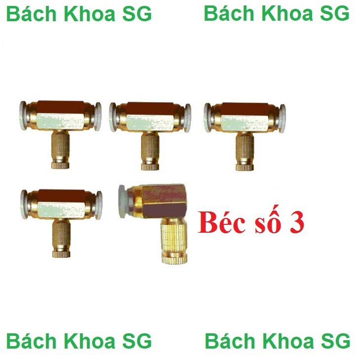 Set phun sương nước máy 5 béc đế đồng tiết kiệm làm mát không khí