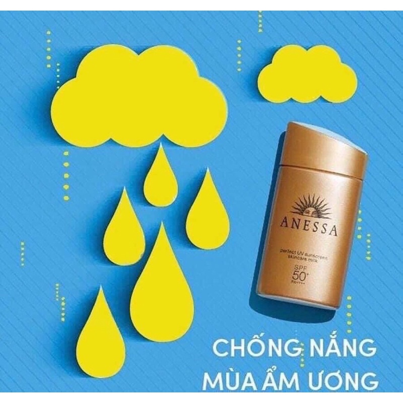 [Hàng _ Nhật_ Chuẩn]  Kem chống nắng Anessa Perfect UV Sunscreen Skincare Milk 60ml