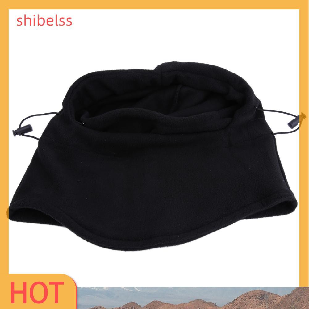 （ʚshibelss）Thermal Fleece Balaclava Hood Police Swat Ski Bike Wind Stopper Mask