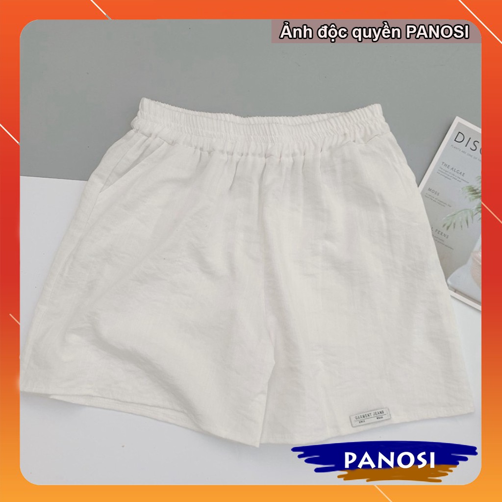 Quần đùi nữ mặc nhà quần short nữ ống rộng vải đũi mềm mát thấm hút mồ hôi - Q370