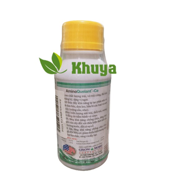 Phân bón lá Growmore AminoQuelant Ca 100ml Chống thối và nứt trái