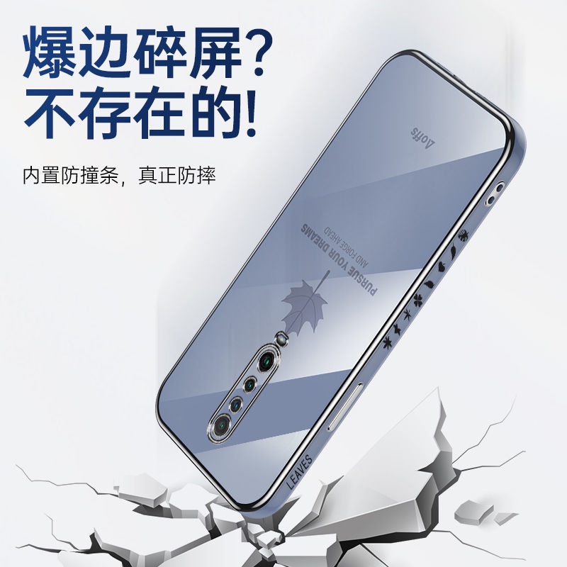 Ốp điện thoại QIANZI mềm họa tiết lá phong cho Xiaomi 9T 9T Pro 10T Pro 10T Poco F3 K40 Redmi Note7 7Pro Note8 8Pro 8T