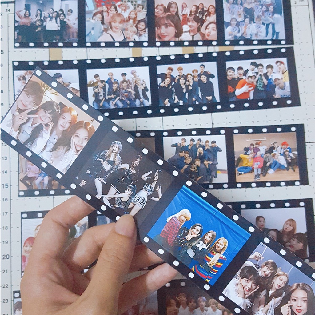 In ảnh FilmStrip theo yêu cầu ảnh cá nhân, idol Kpop BTS, BLACKPINK, TWICE, X1...