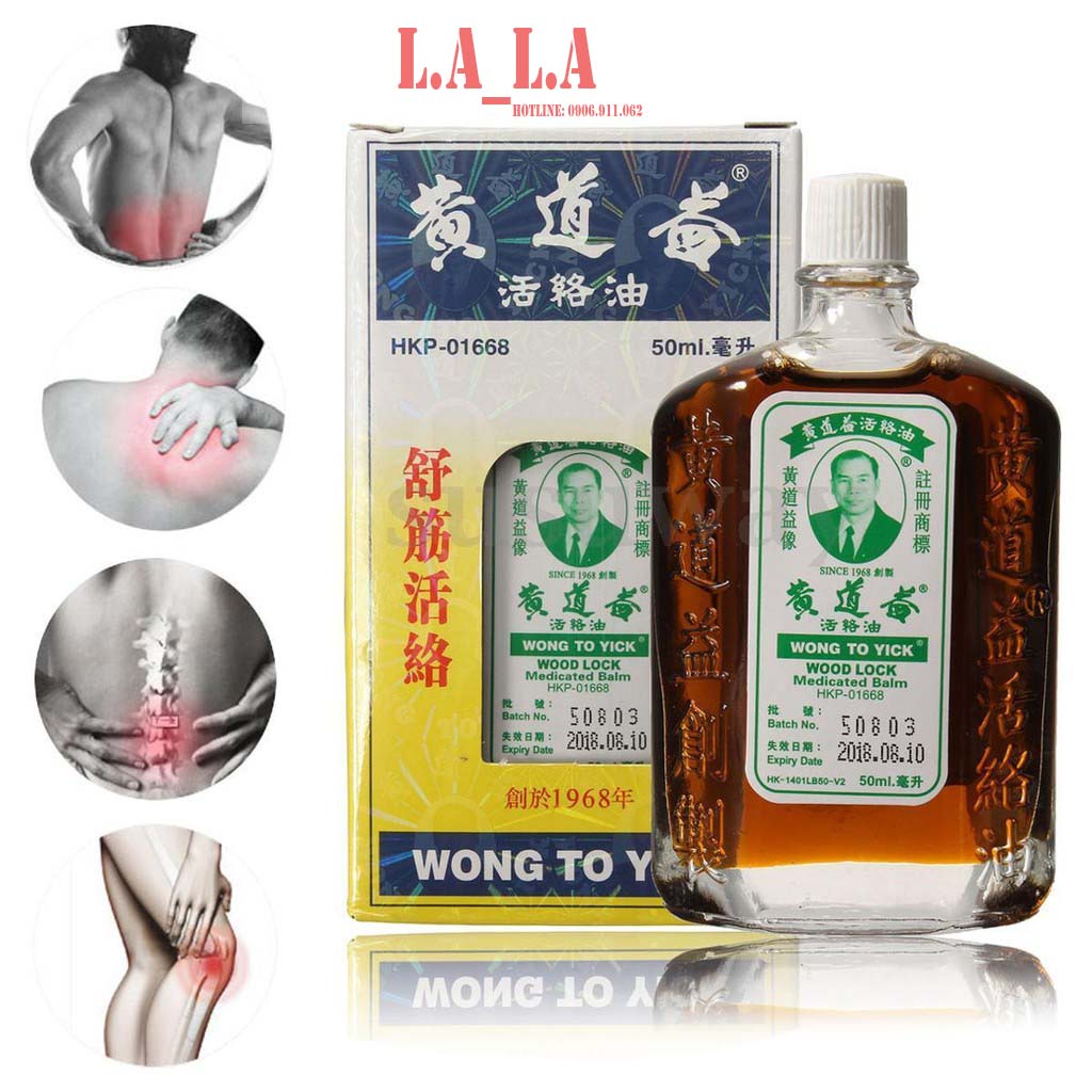 Dầu nóng Wong To Yick (Huỳnh Đạo Ích) Hong Kong 50ml