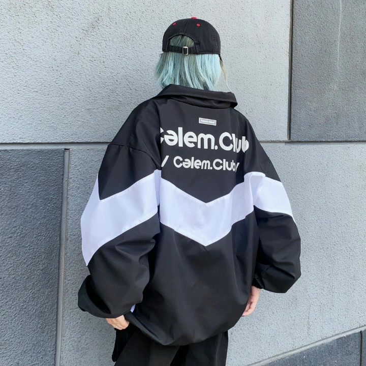 Áo khoác dù 2 lớp IN chữ CALEM kiểu dáng Bomber CỔ CAO unisex nam nữ mặc được | BigBuy360 - bigbuy360.vn