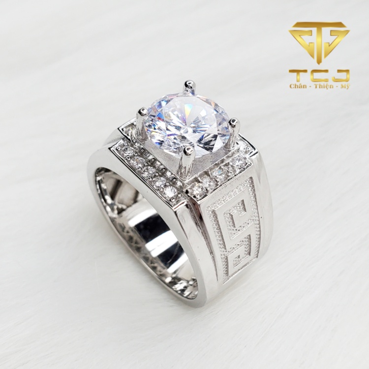 Nhẫn nam bạc ý 925 thiết kế 3D sang trọng RM0110NAM Trang sức Toàn Cầu TCJ