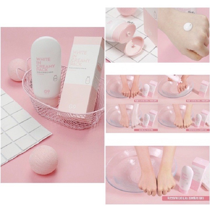 COMBO Kem ủ Trắng G9 Skin White In Creamy Pack  + Kem dưỡng trắng da G9 Skin-White In Whipping Cream 50ml