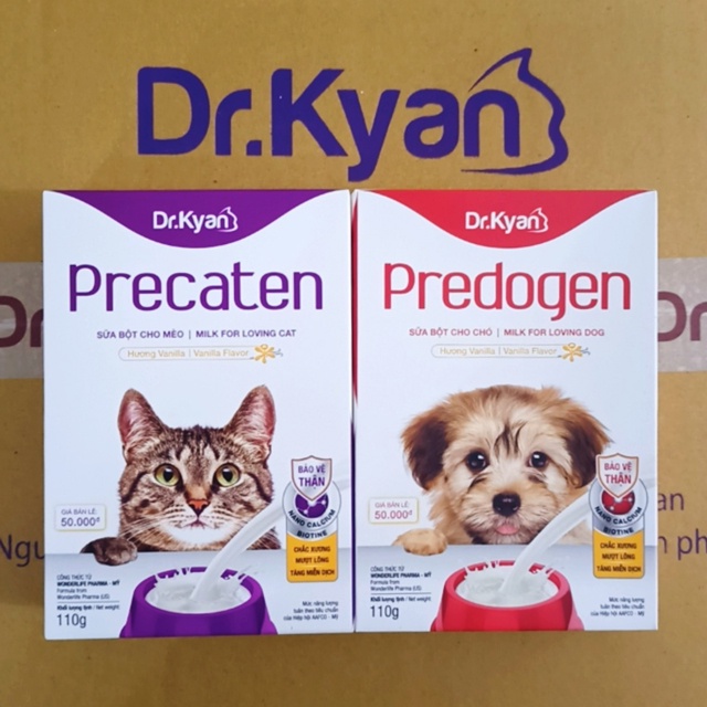 Sữa Precaten cho mèo sơ sinh, mèo gầy yếu hộp giấy 110g